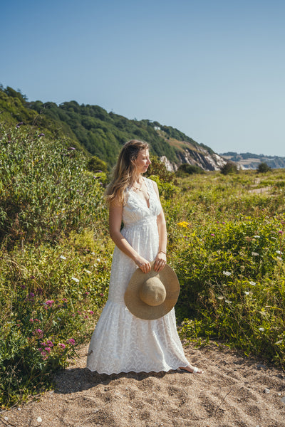 'Lark' Organic cotton embroidered dress