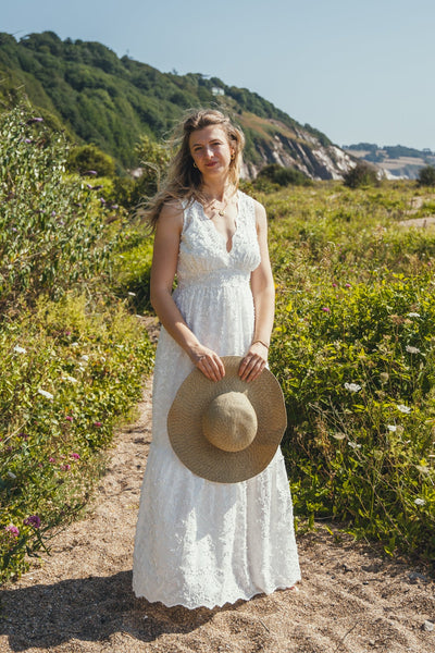 'Lark' Organic cotton embroidered dress