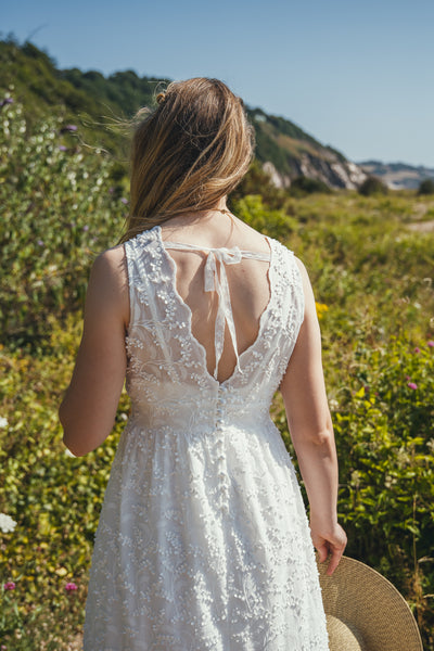 'Lark' Organic cotton embroidered dress