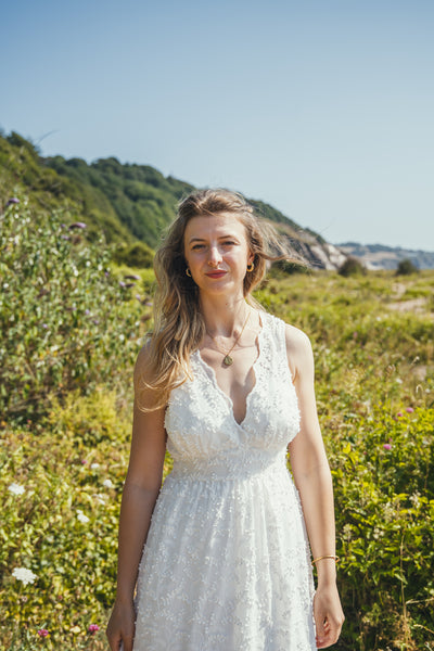 'Lark' Organic cotton embroidered dress