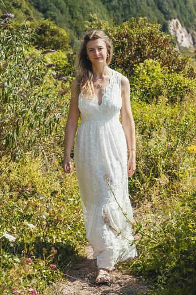 'Lark' Organic cotton embroidered dress