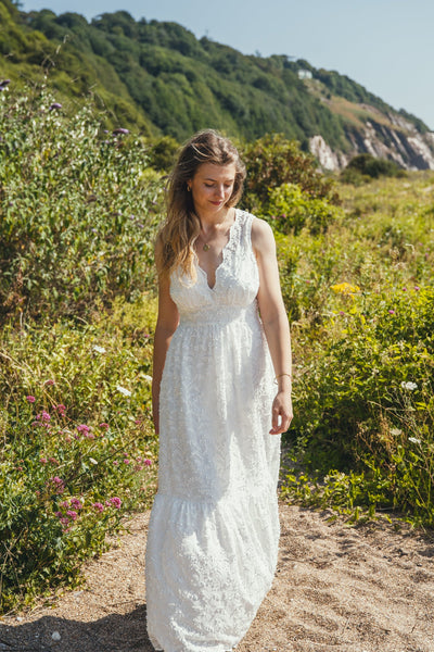 'Lark' Organic cotton embroidered dress