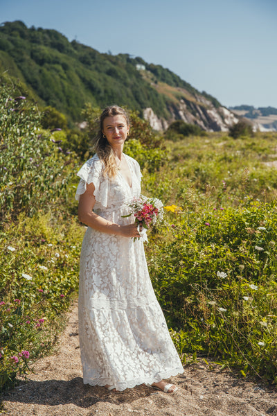 'Olivia' cotton lace bridal dress