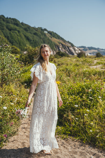 'Olivia' cotton lace bridal dress