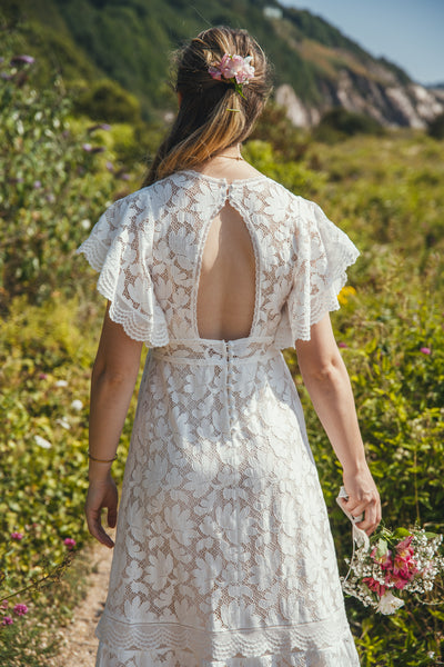 'Olivia' cotton lace bridal dress