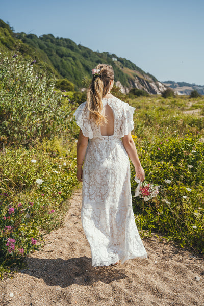 'Olivia' cotton lace bridal dress