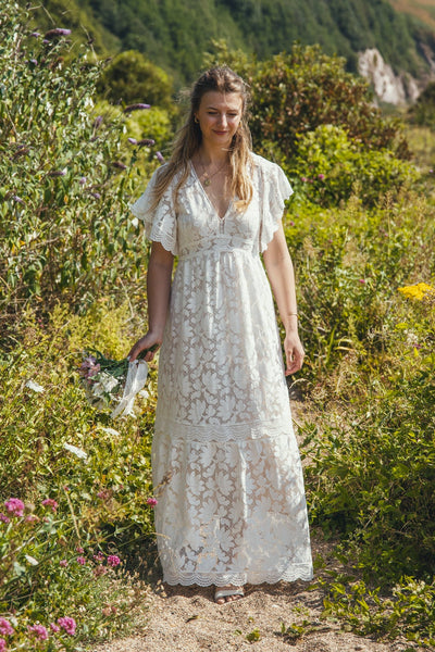 'Olivia' cotton lace bridal dress