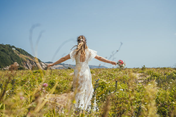 'Olivia' cotton lace bridal dress