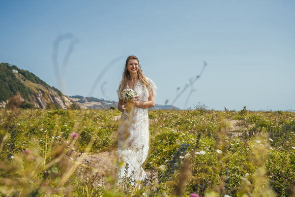 'Olivia' cotton lace bridal dress