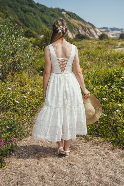 'Luna' Organic cotton embroidered dress