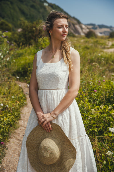 'Luna' Organic cotton embroidered dress
