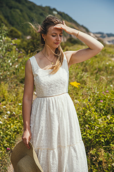 'Luna' Organic cotton embroidered dress