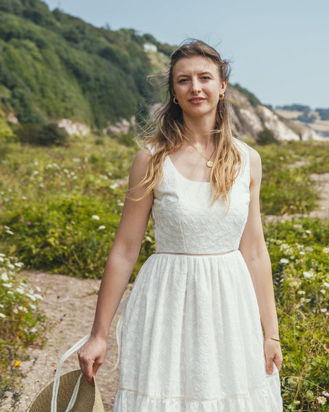 'Luna' Organic cotton embroidered dress