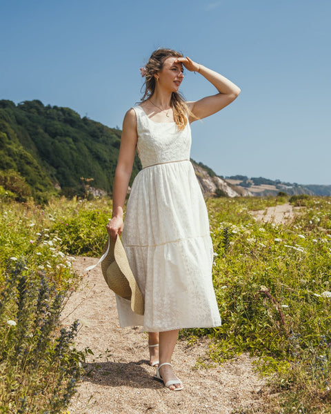 'Luna' Organic cotton embroidered dress