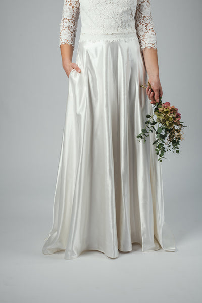 'Katarina' organic cotton/silk bridal skirt