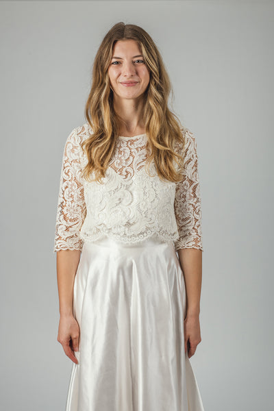 ‘Maria’ 3/4 sleeve lace top