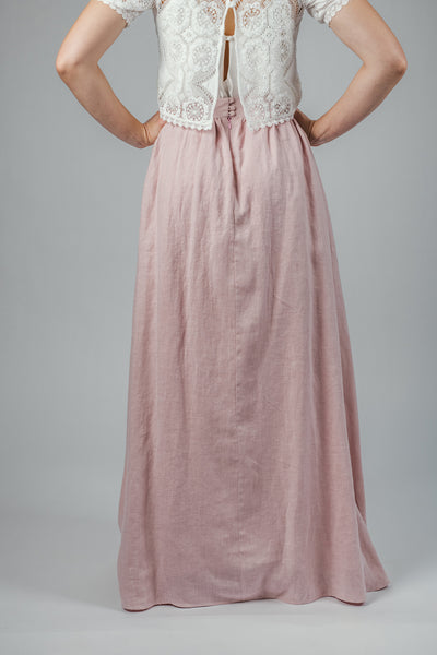 'Luna' long linen skirt