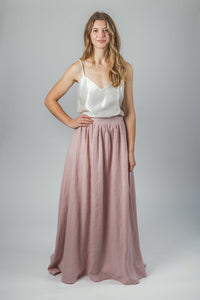 'Luna' long linen skirt