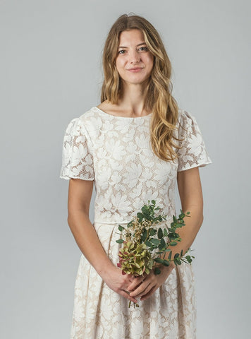 ‘Petal' cotton lace top