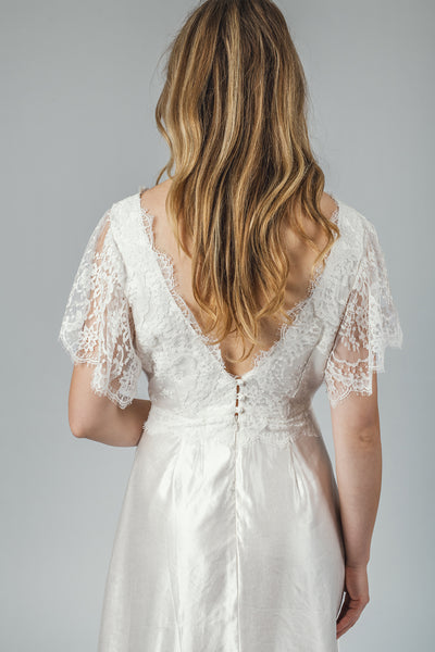 'Ivy' Long Hemp Silk Bridal Dress