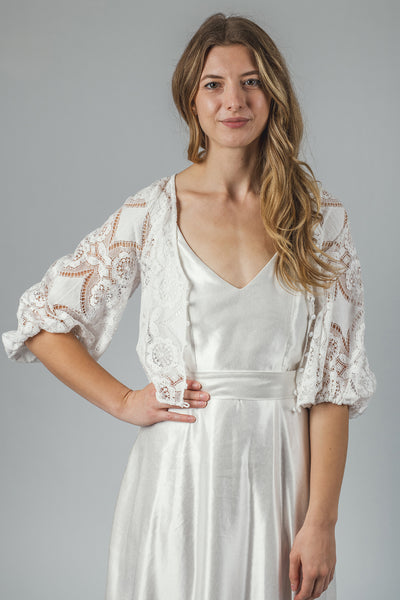 'Lily' Cotton lace cardigan