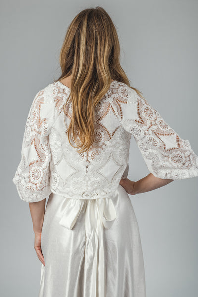'Lily' Cotton lace cardigan