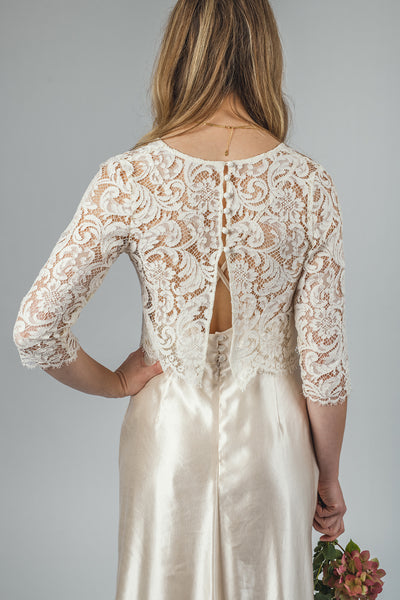 ‘Maria’ 3/4 sleeve lace top