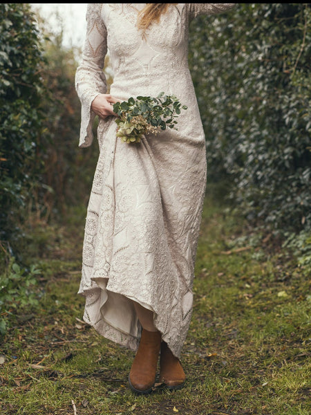 'Forest' cotton lace dress