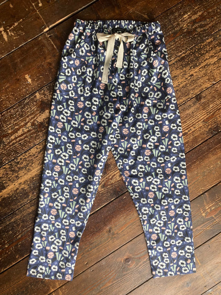 SALE - Floral print organic cotton print pyjamas & shirt size S