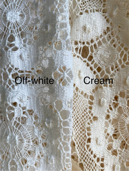 ‘Birch’ cotton lace short sleeve top