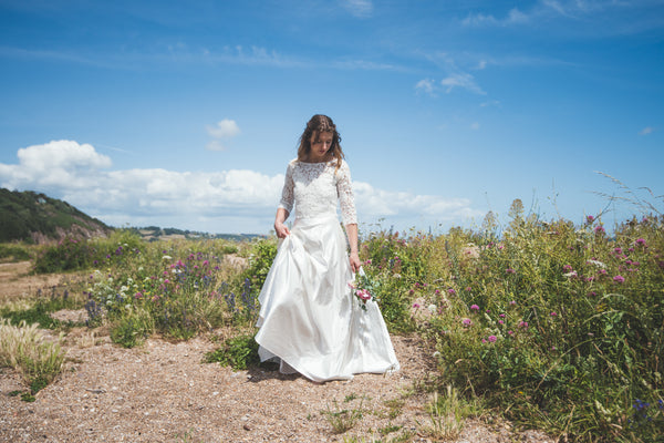 'Katarina' organic cotton/silk bridal skirt
