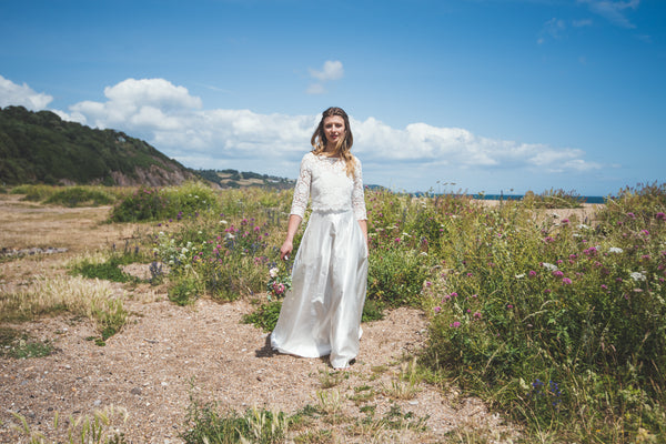 'Katarina' organic cotton/silk bridal skirt