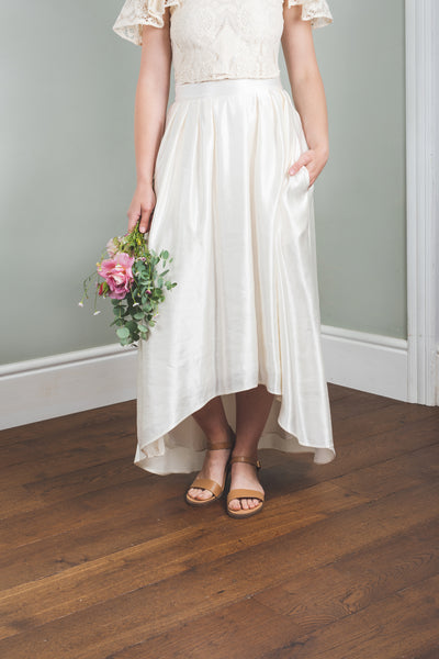 'Joy' hemp/silk bridal skirt