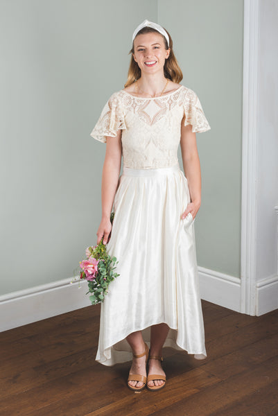 'Joy' hemp/silk bridal skirt