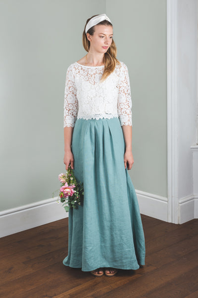 'Devon' linen bridal skirt