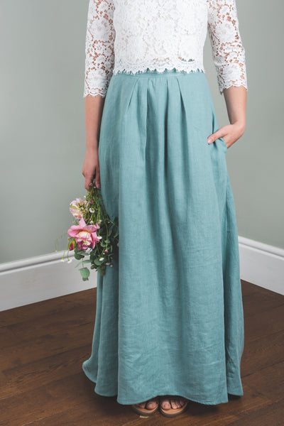 'Devon' linen bridal skirt