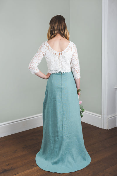 'Devon' linen bridal skirt
