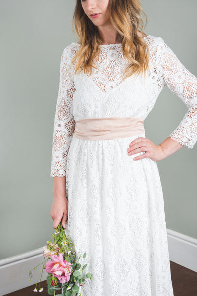pink organic cotton/silk sash