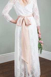 pink organic cotton/silk sash