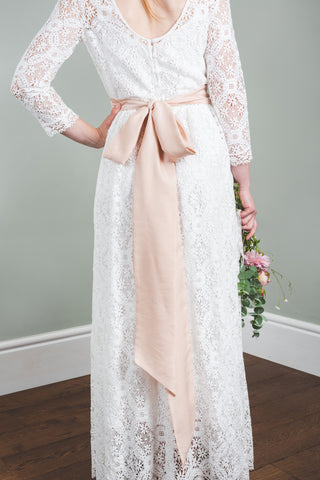 pink organic cotton/silk sash
