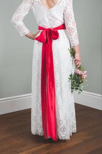 red hemp/silk sash