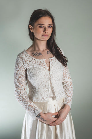 'Zoe' Cotton lace cardigan
