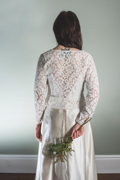 'Zoe' Cotton lace cardigan