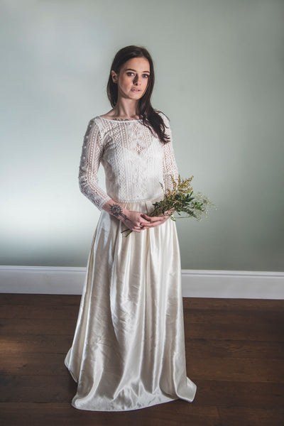 'Amy' low back bridal top