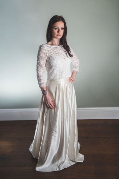 'Amy' low back bridal top