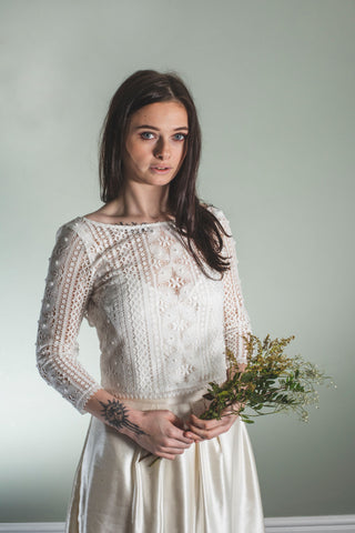 'Amy' low back bridal top