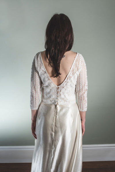 'Amy' low back bridal top