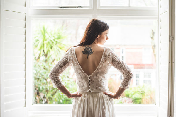 'Amy' low back bridal top