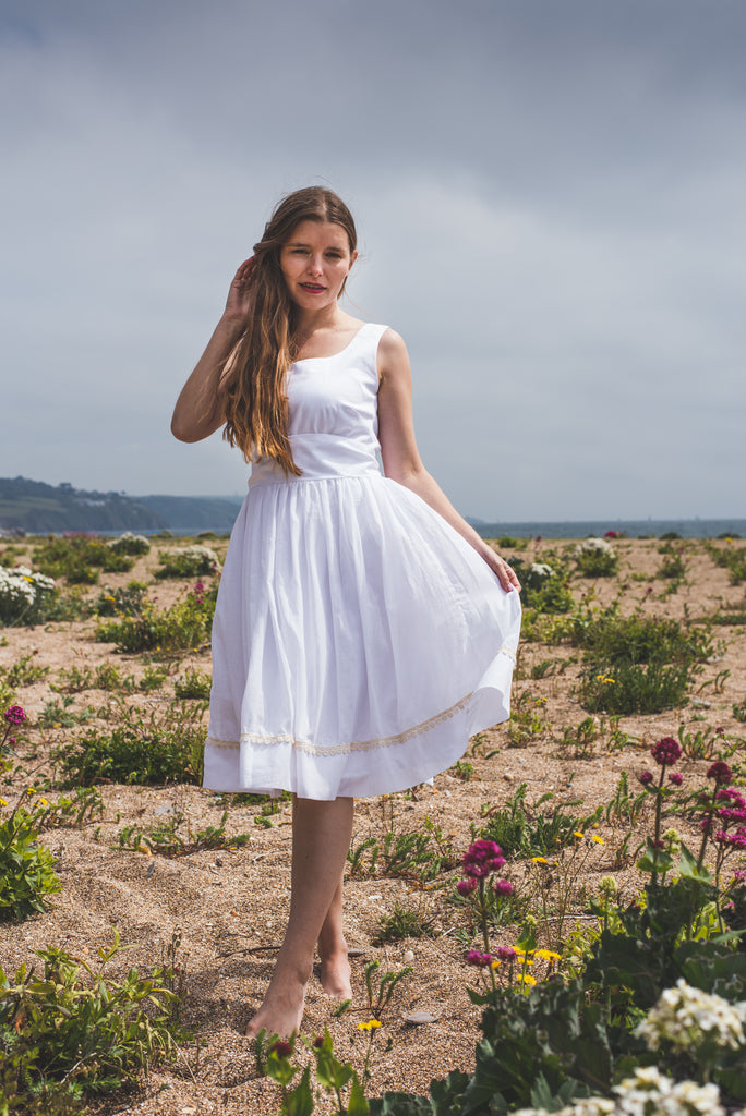 White cotton sundress best sale uk
