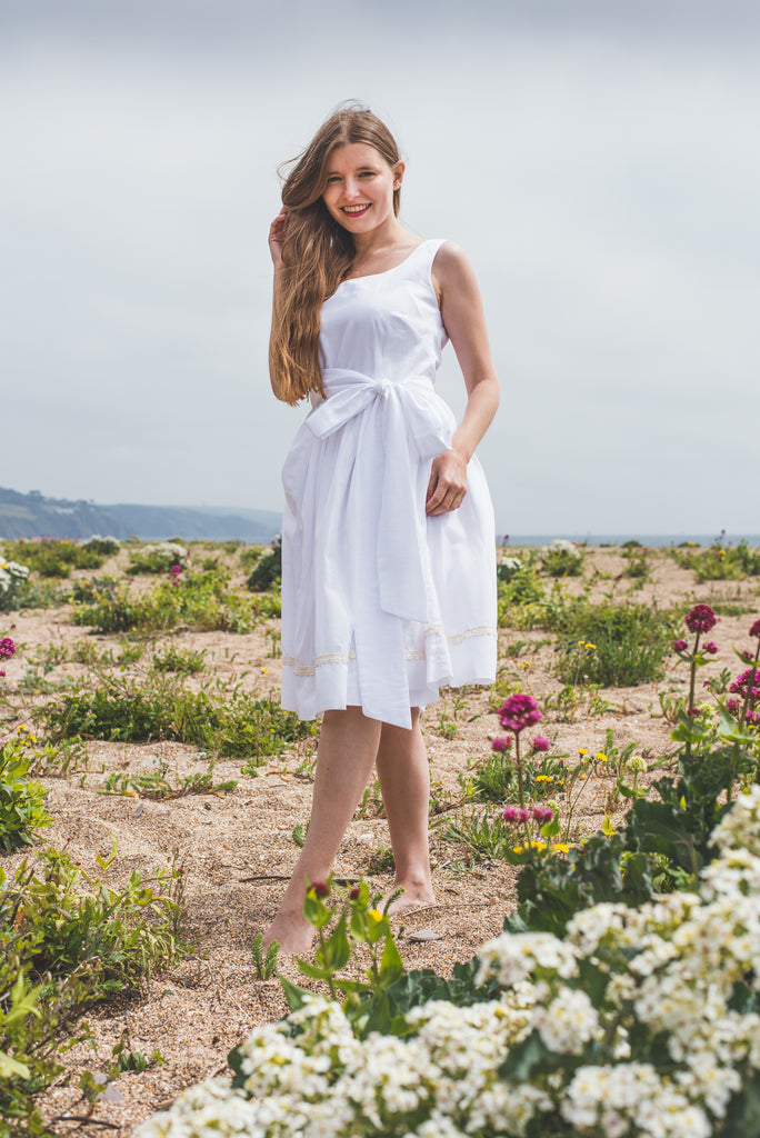 Jade Organic cotton white sundress Sister Organics